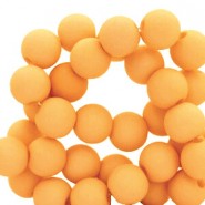 Acrylic beads 6mm round Matt Sorbet orange